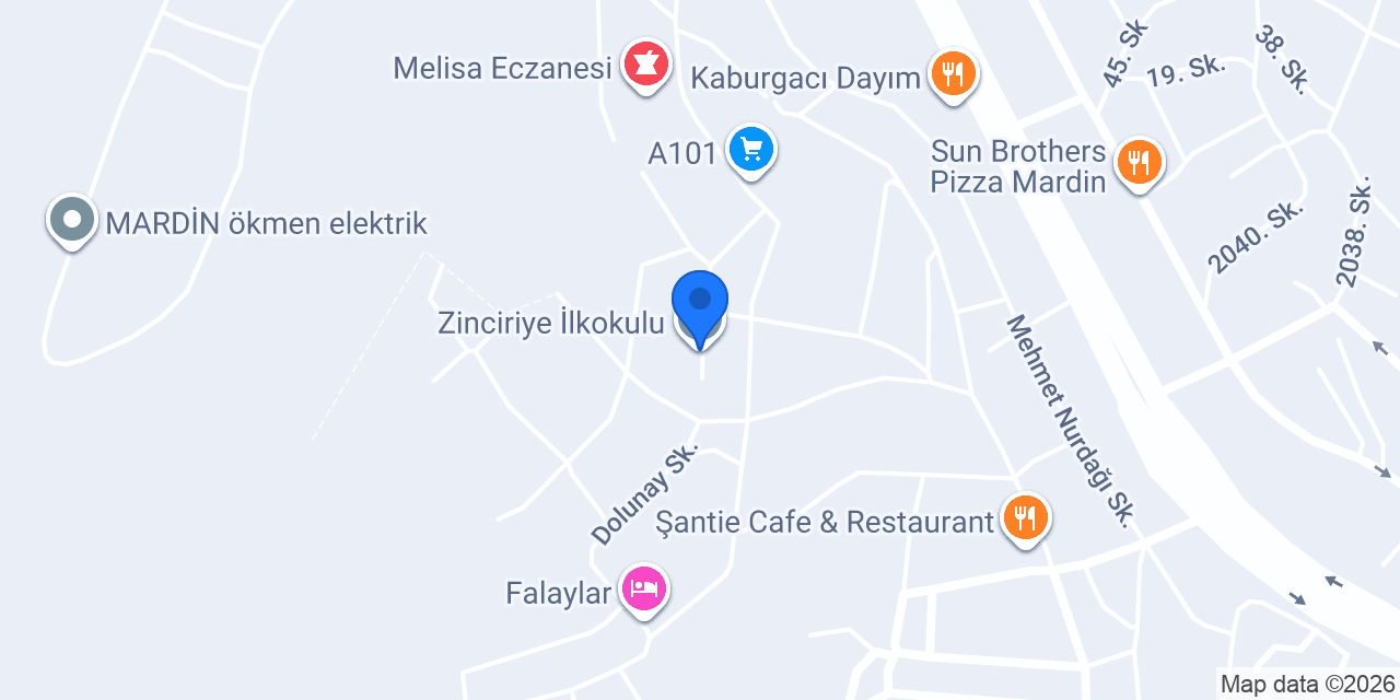 Zinciriye İlkokulu konumu