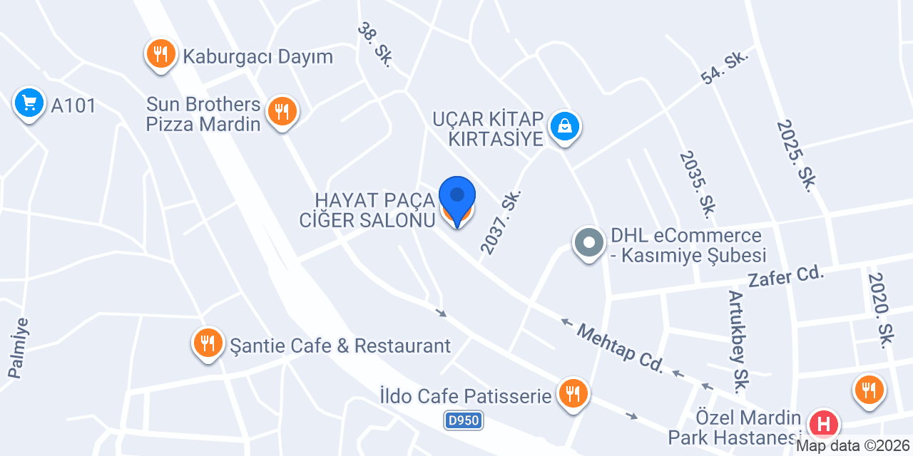 HAYAT PAÇA CİĞER SALONU konumu
