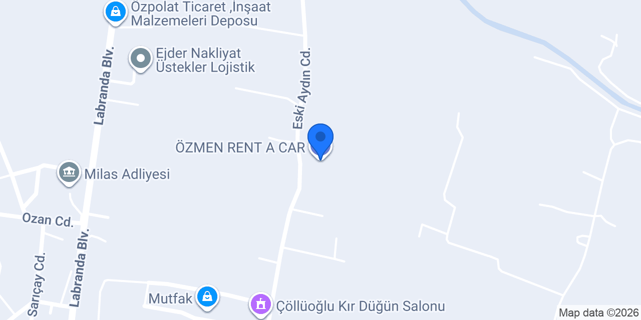 ÖZMEN RENT A CAR konumu