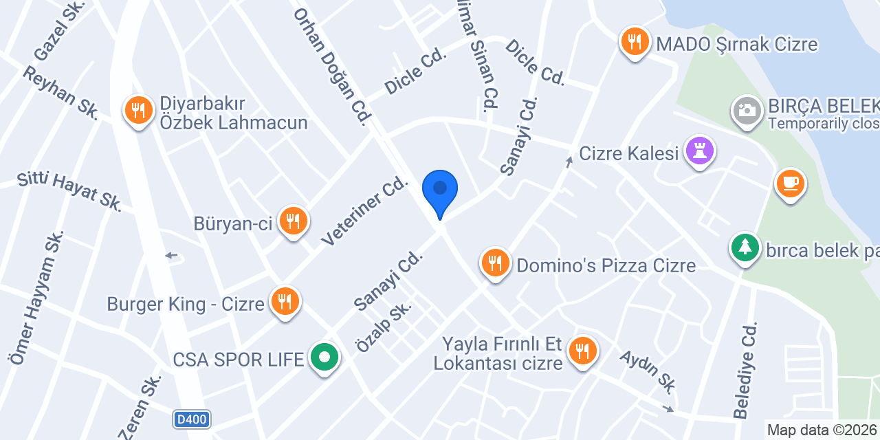 Cizre çiçek taksi konumu