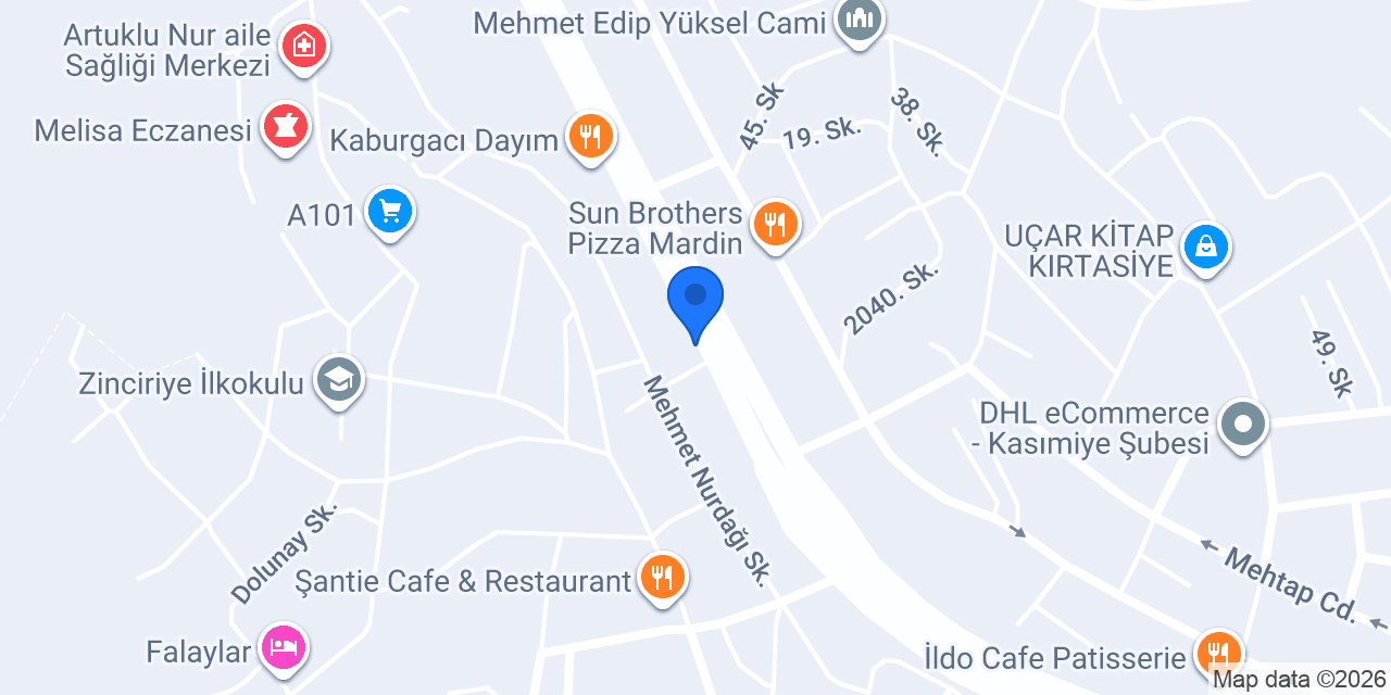 Kadim Cafe Mardin konumu