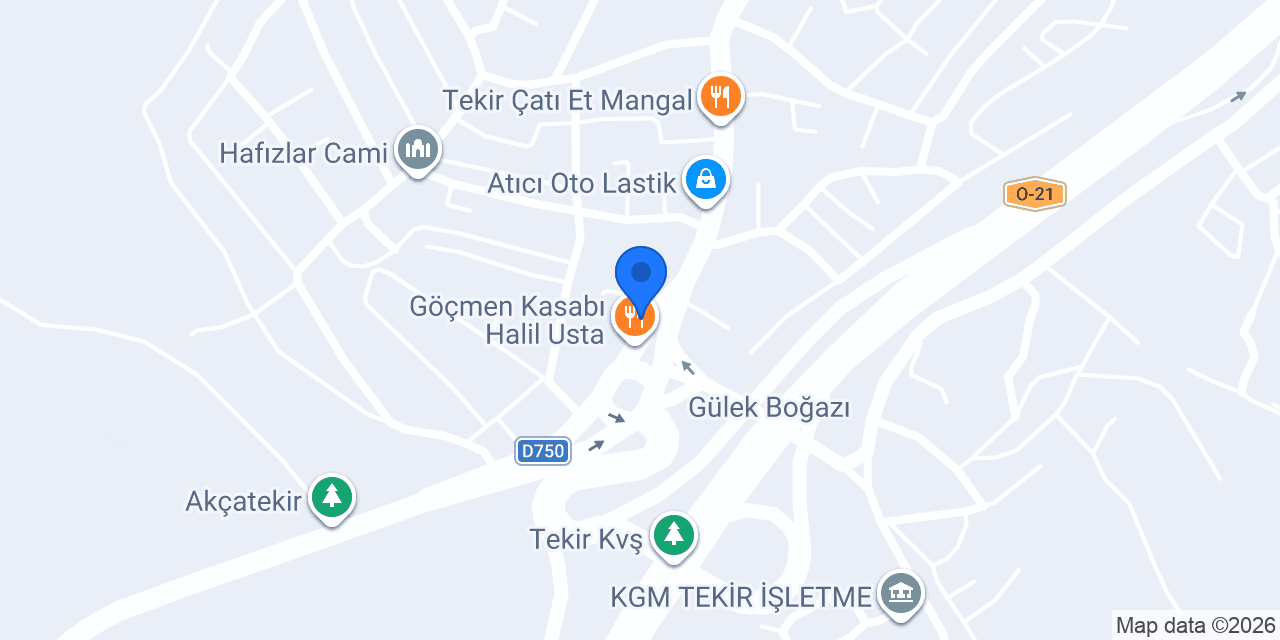 Tekir Tepe Restaurant konumu
