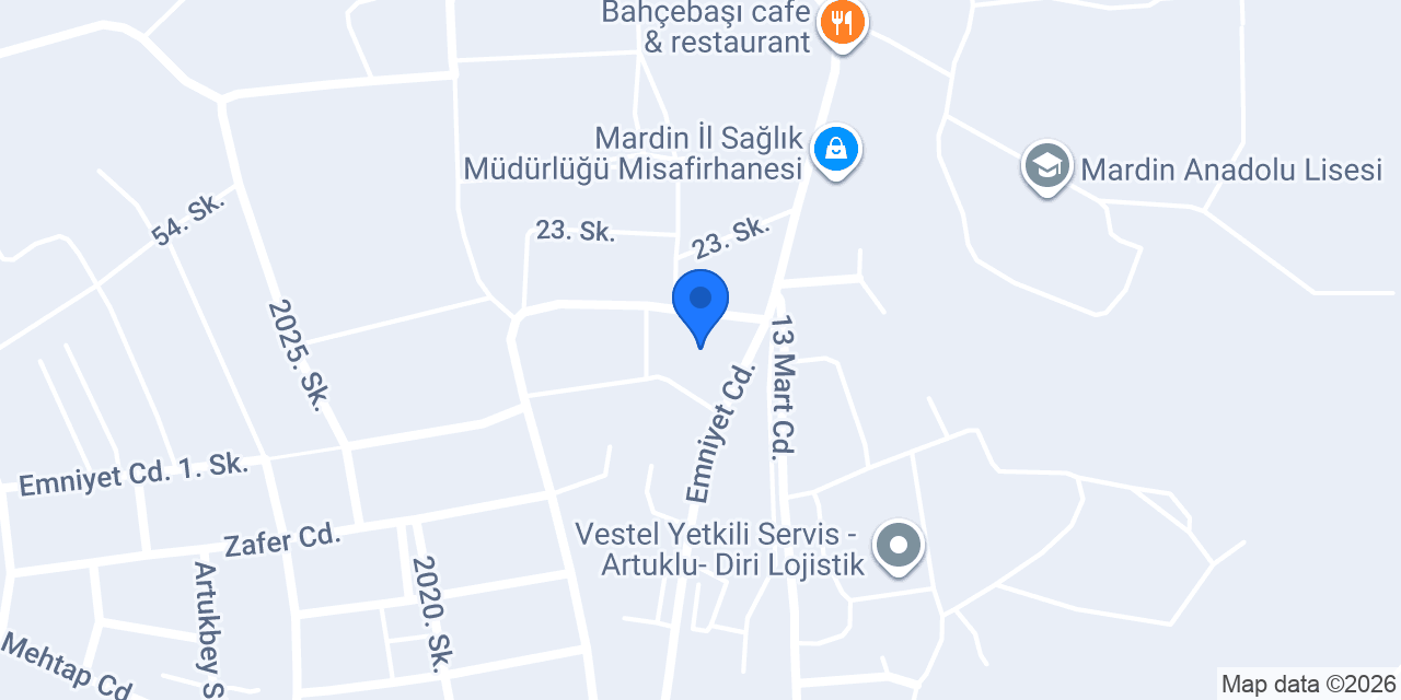 Mardin İl Afad Müdürlüğü konumu