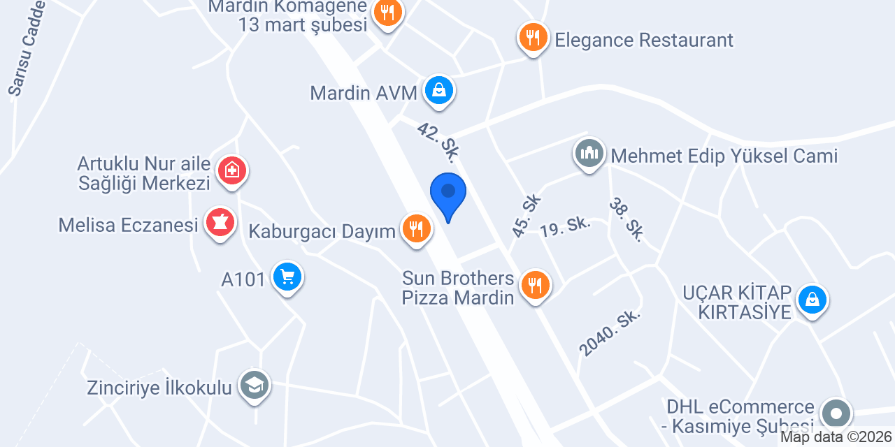 Halkbank Mardin Şubesi konumu