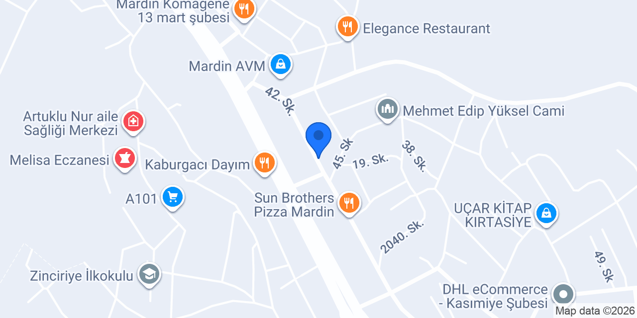 Çiçek saati Mardin konumu