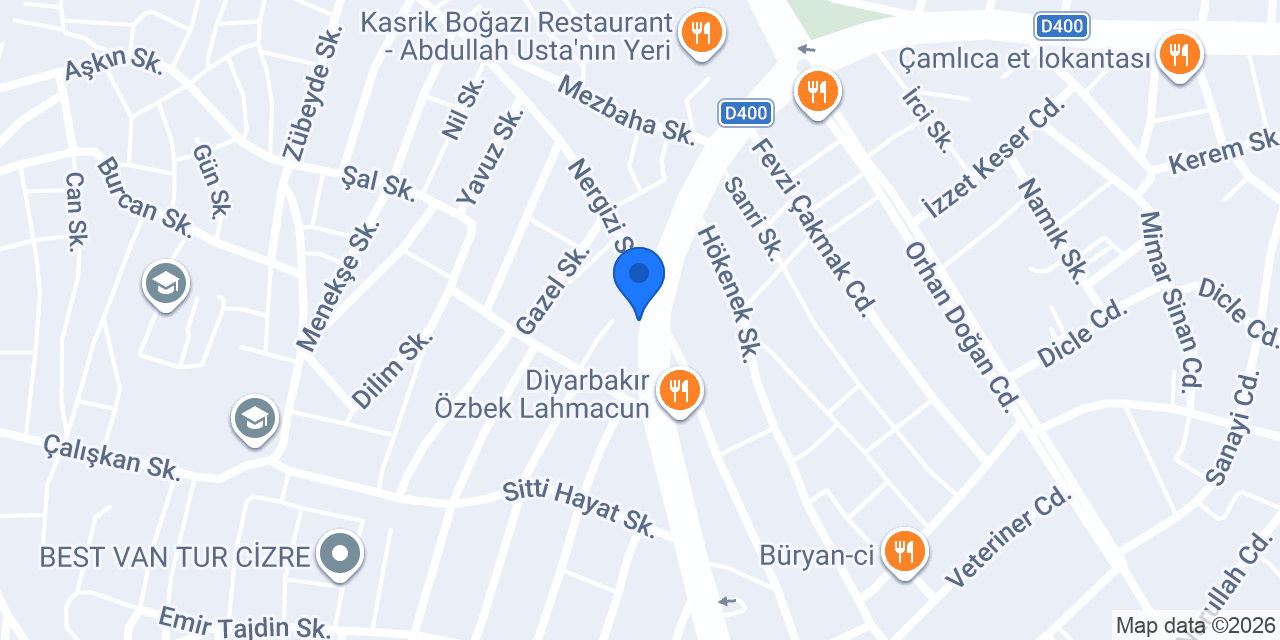 Cizre İpekyol taksi konumu