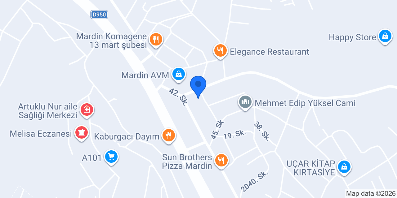 ebebek Mardin Merkez konumu