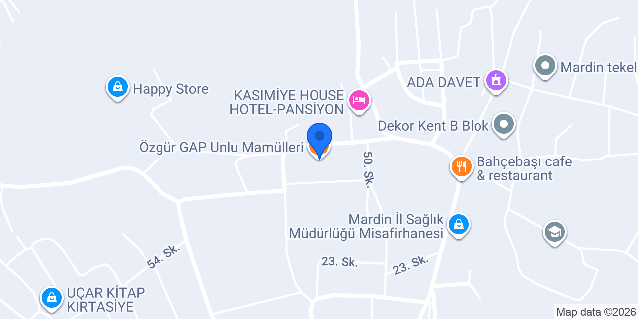 Özgür GAP Unlu Mamülleri konumu