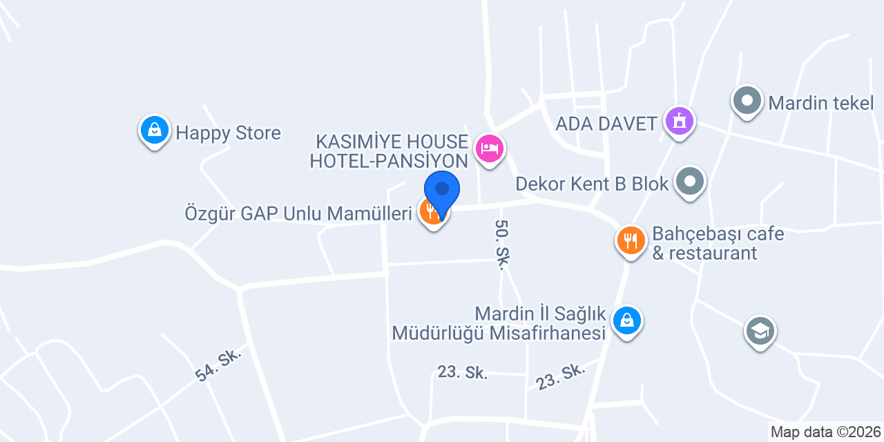 Mardin Merkur Vinç konumu