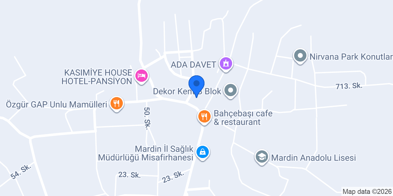 Mardin dekorkent taksi durağı konumu