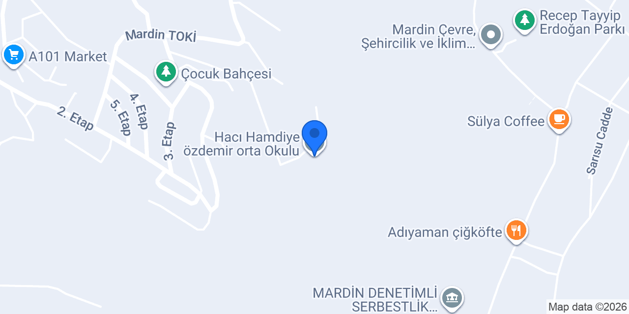 Hacı Hamdiye özdemir orta Okulu konumu