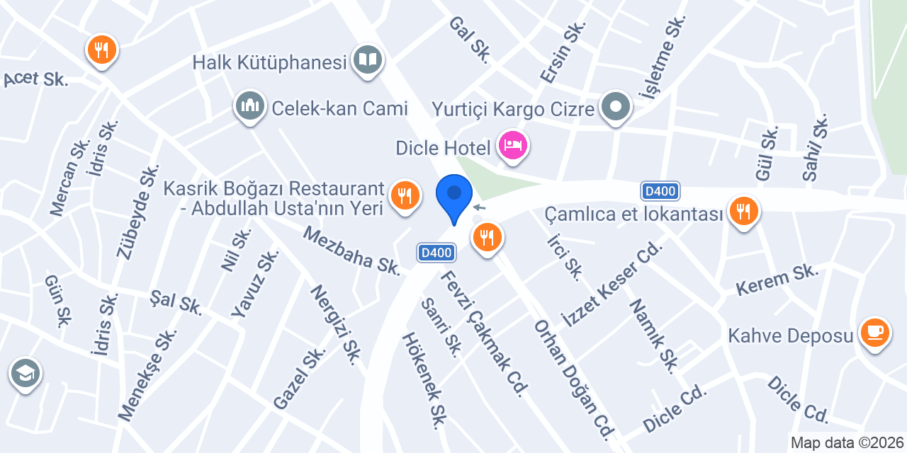 Botan Döner Salonu konumu