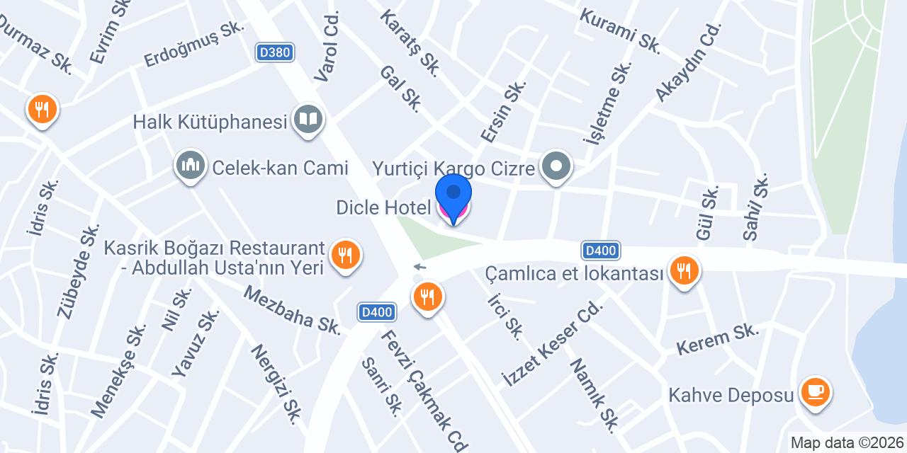 Dicle Hotel konumu