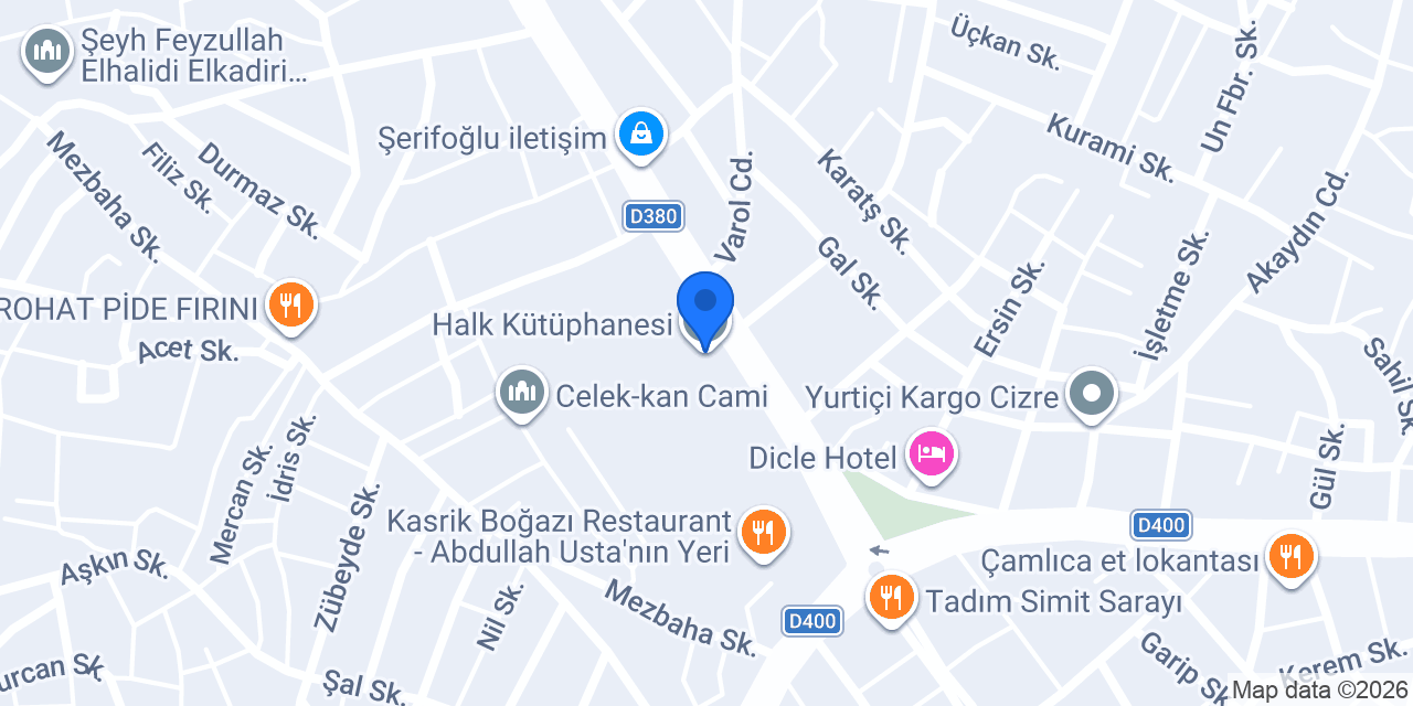 Halk Kütüphanesi konumu
