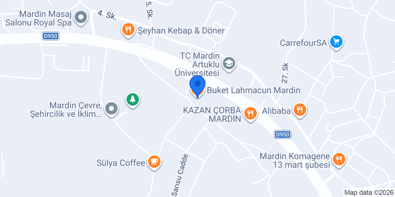 Buket Lahmacun Mardin konumu