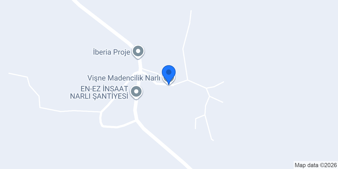 Vişne Madencilik Narlı konumu