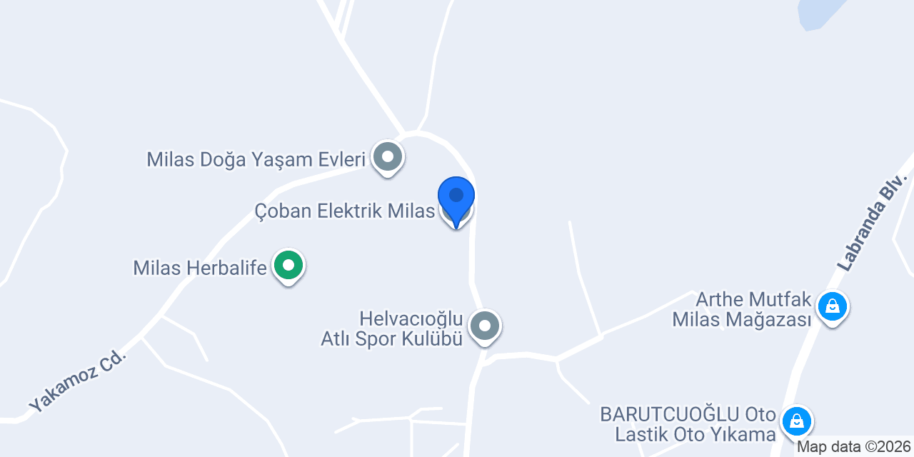 Çoban Elektrik Milas konumu