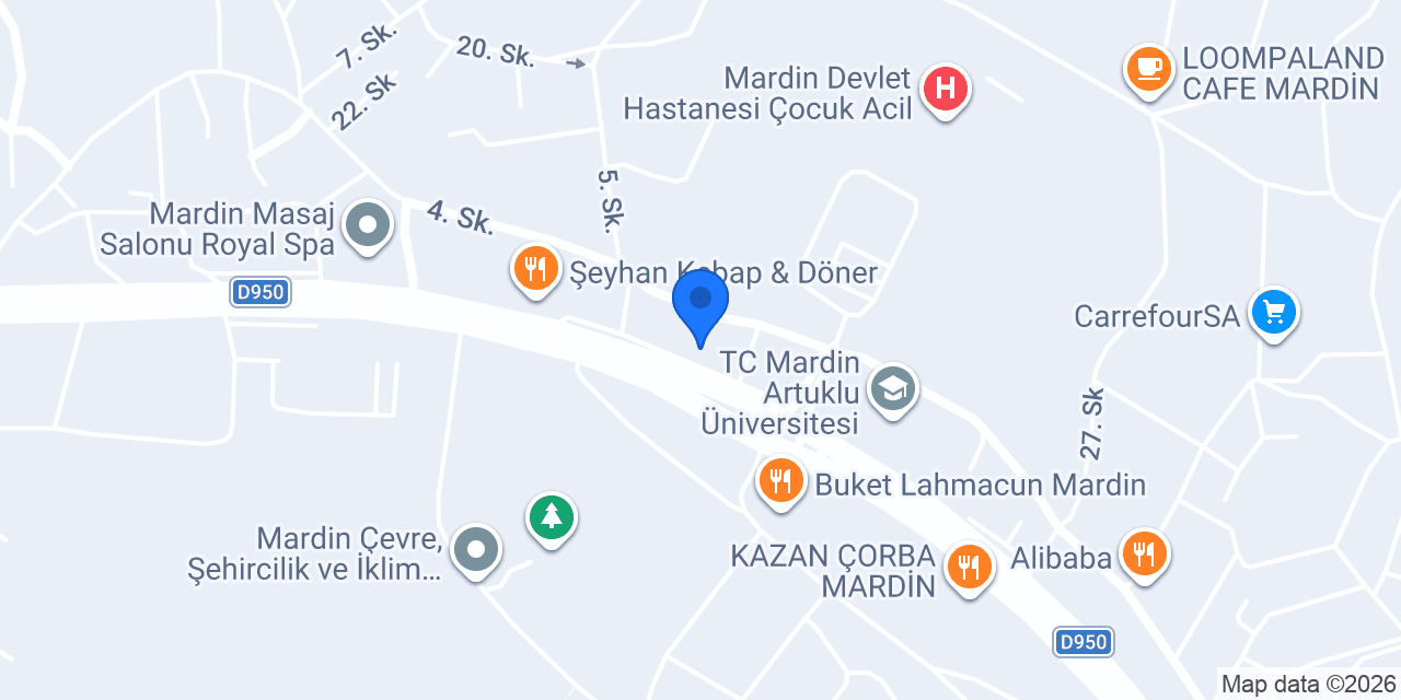 Özel Mardin Fizik Tedavi konumu