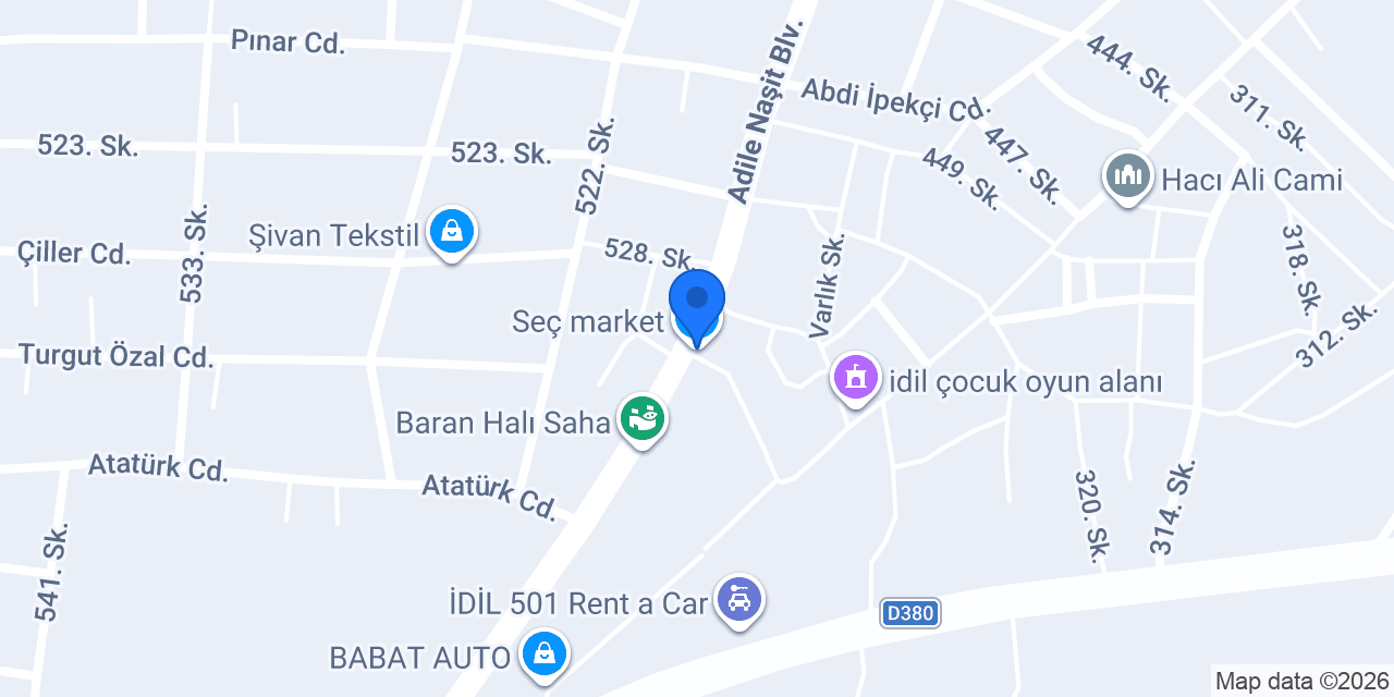 Seç market konumu