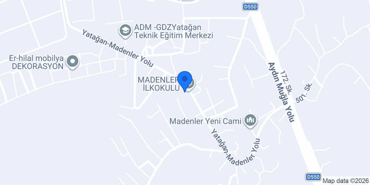 MADENLER İLKOKULU konumu