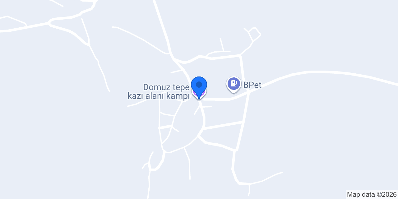 Domuz tepe kazı alanı kampı konumu