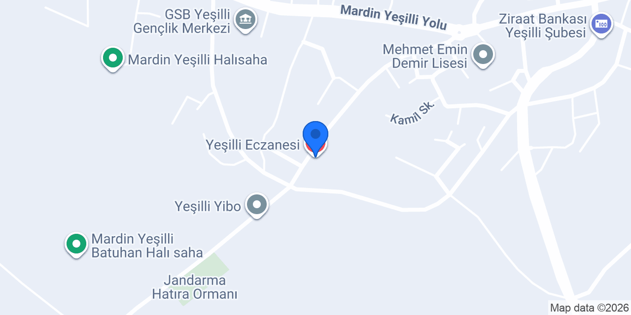 Yeşilli Eczanesi konumu