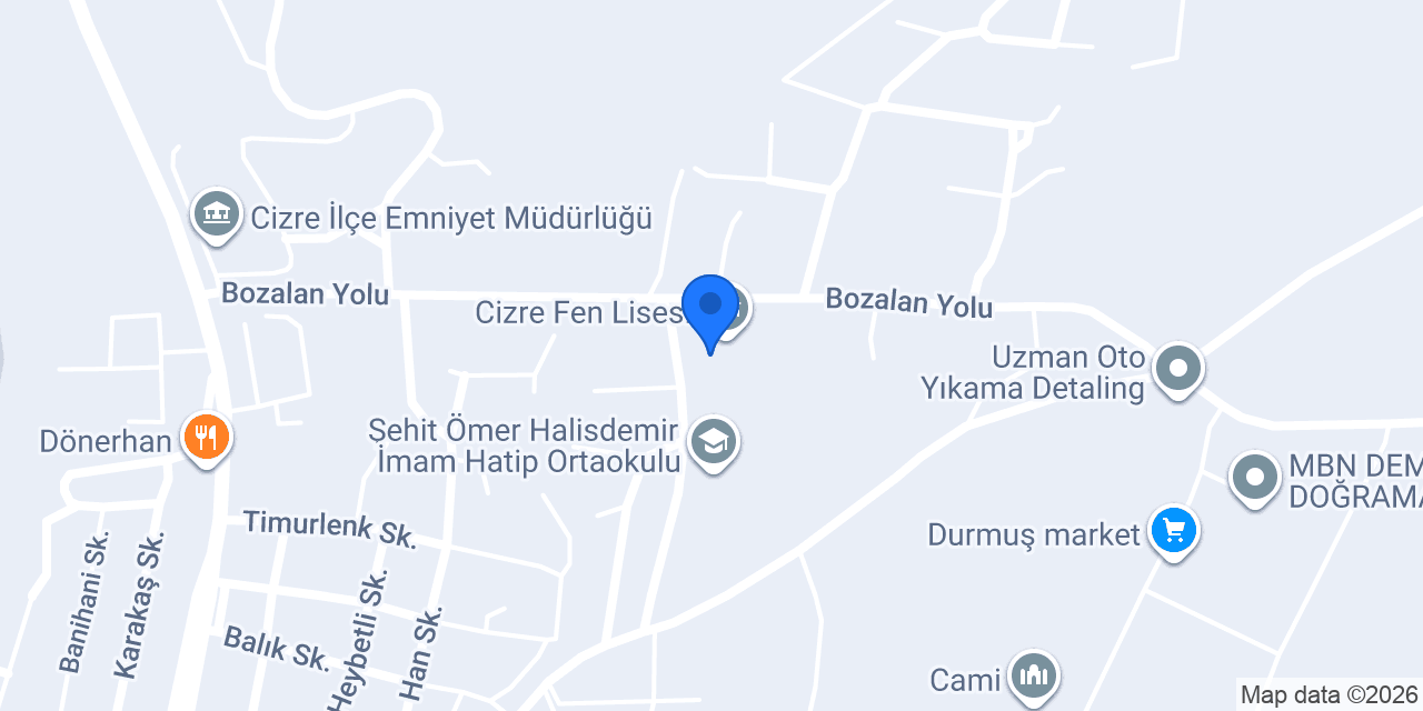 Cizre Anadolu Lisesi konumu