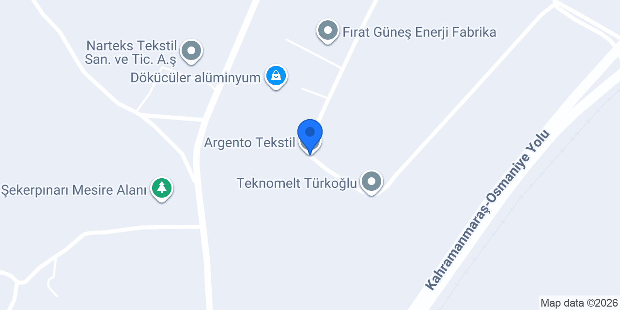 Argento Tekstil konumu