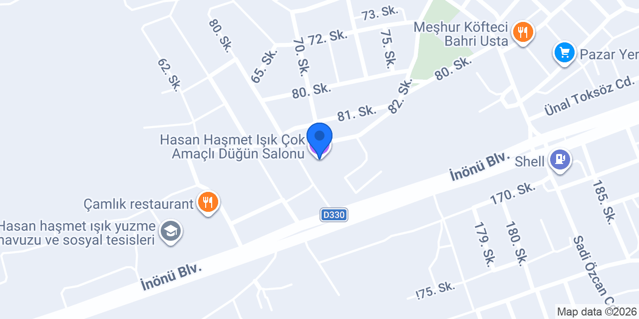 Hasan Haşmet Işık Çok Amaçlı Düğün Salonu konumu