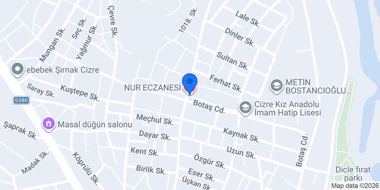NUR ECZANESİ konumu