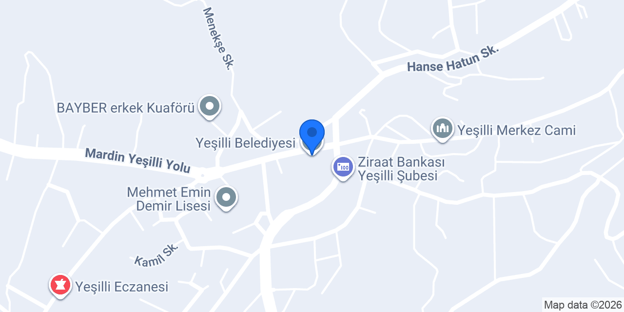 Yeşilli Belediyesi konumu