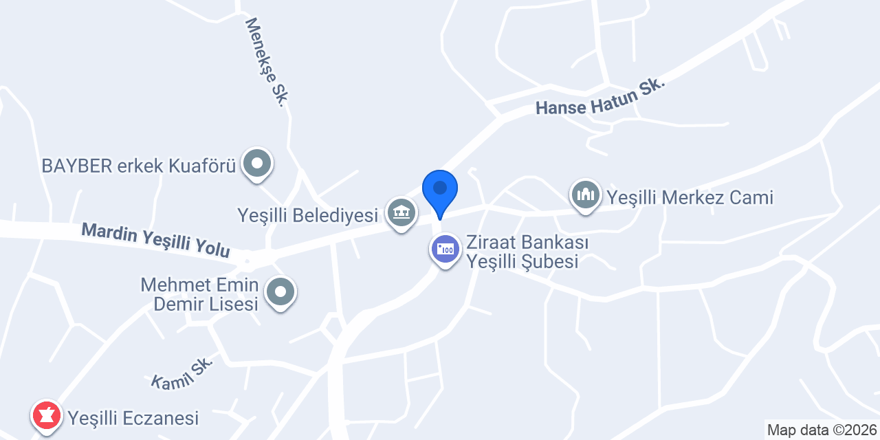 Yeşilli Kaymakamlığı konumu