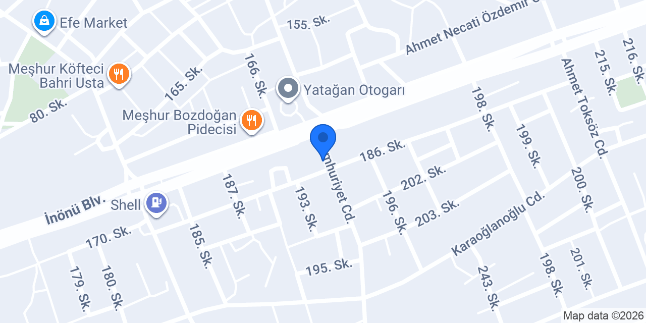 Tekşahlar Yapı Market konumu