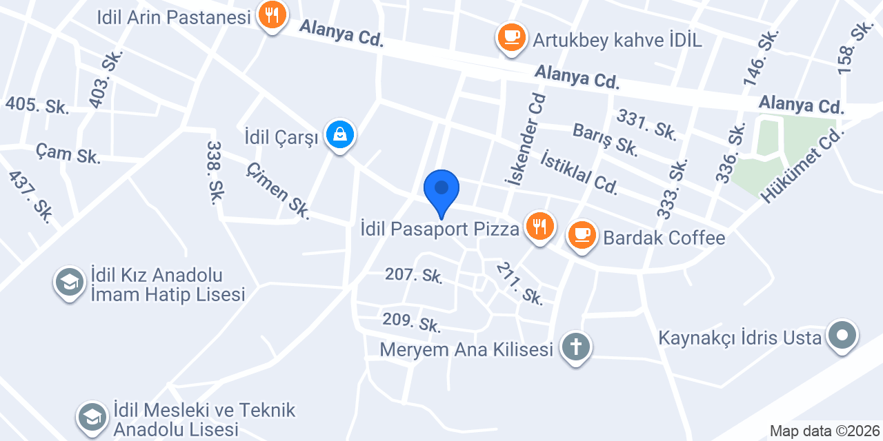 İdil saz evi konumu