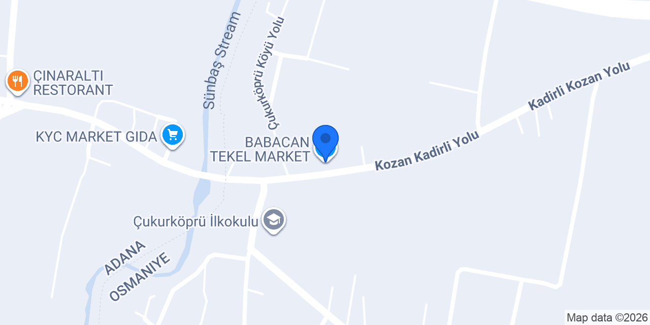 BABACAN TEKEL MARKET konumu