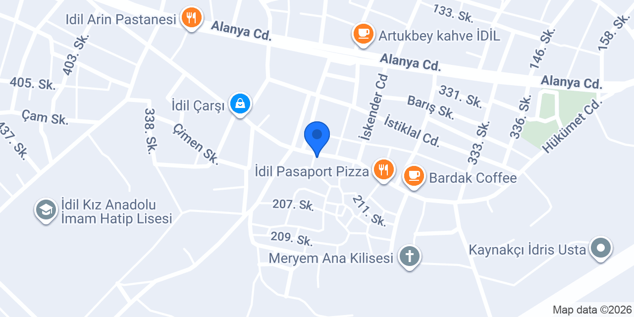 Ptt İdil Şubesi konumu