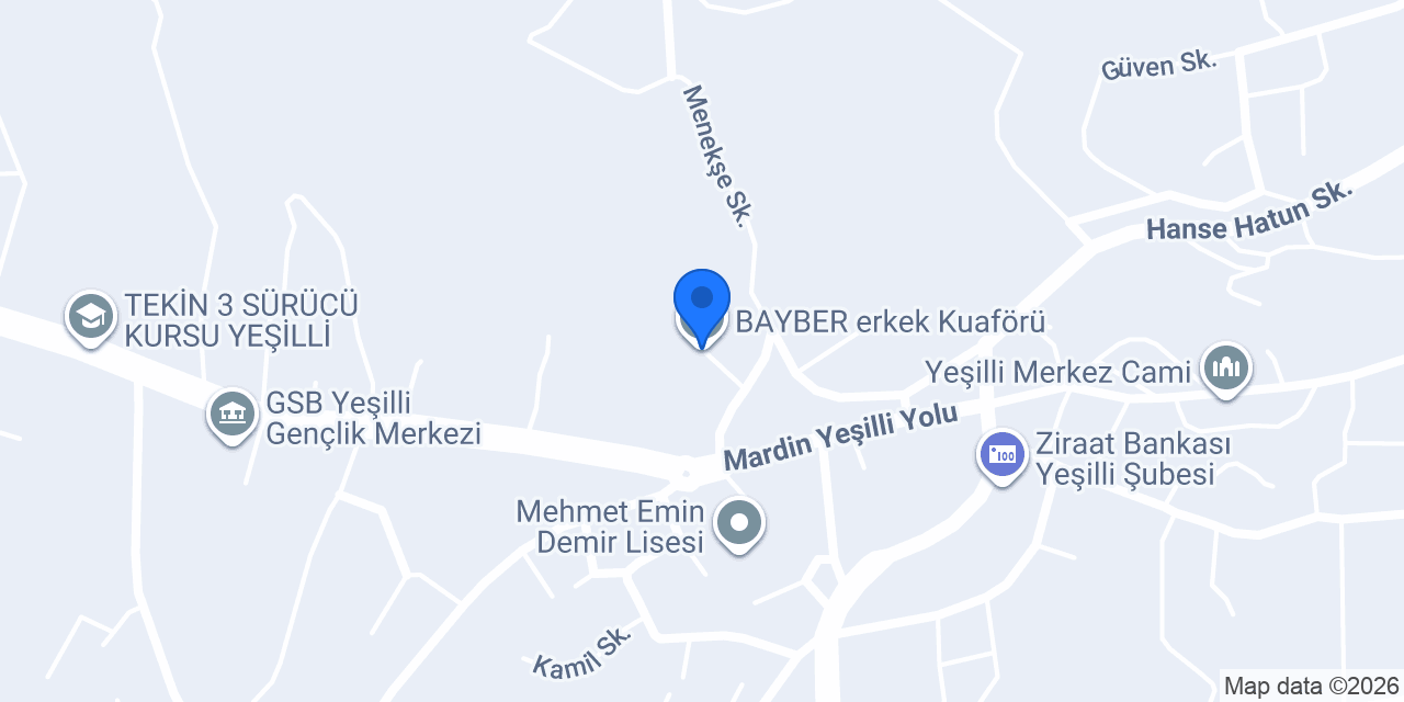 BAYBER erkek Kuaförü konumu