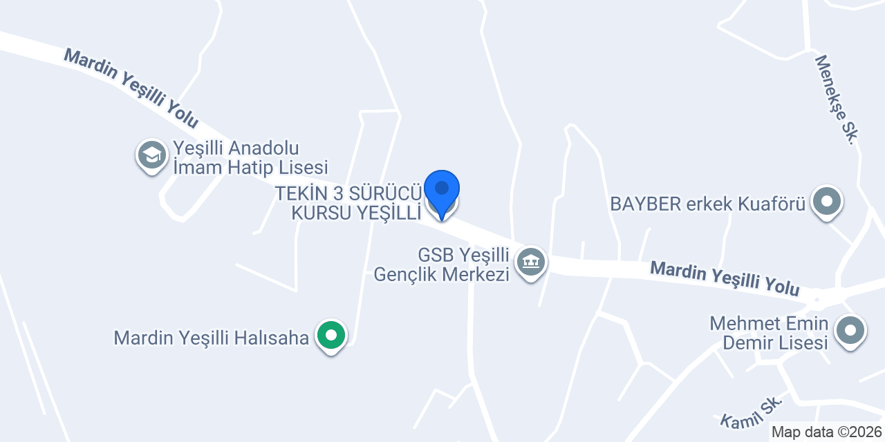TEKİN 3 SÜRÜCÜ KURSU YEŞİLLİ konumu