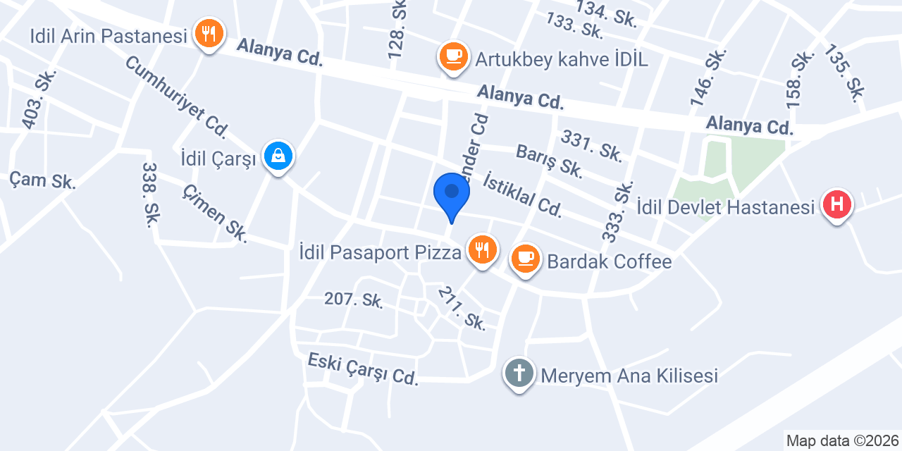 Dilo Usta İdil Şırnak konumu