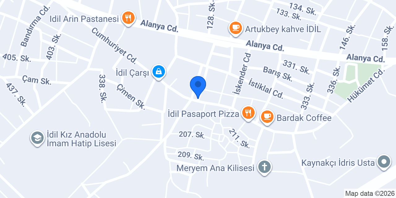 İdil Taksi İdil ( Enver Ersoy ) konumu