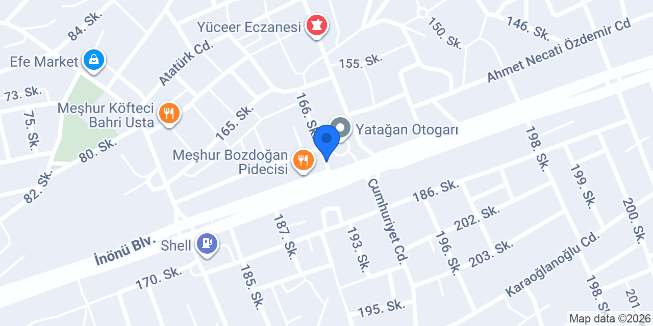 TİAMO YATAĞAN konumu