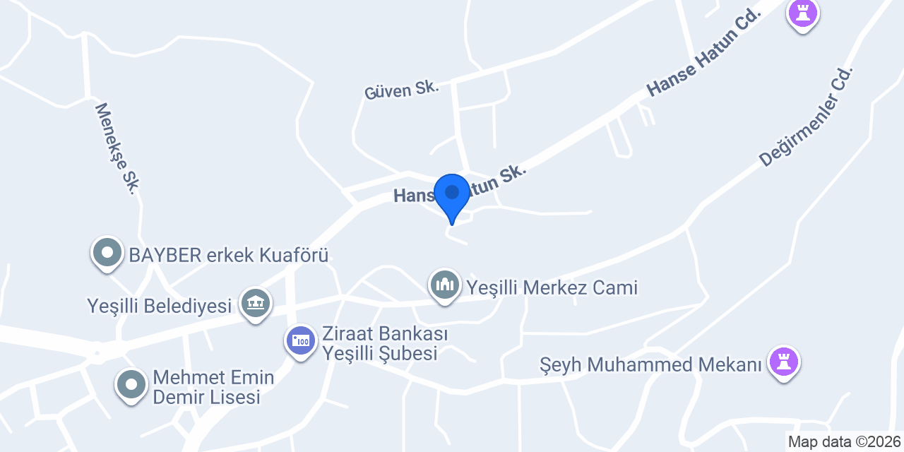 Yeşilli Toplum Sağlığı Merkezi konumu