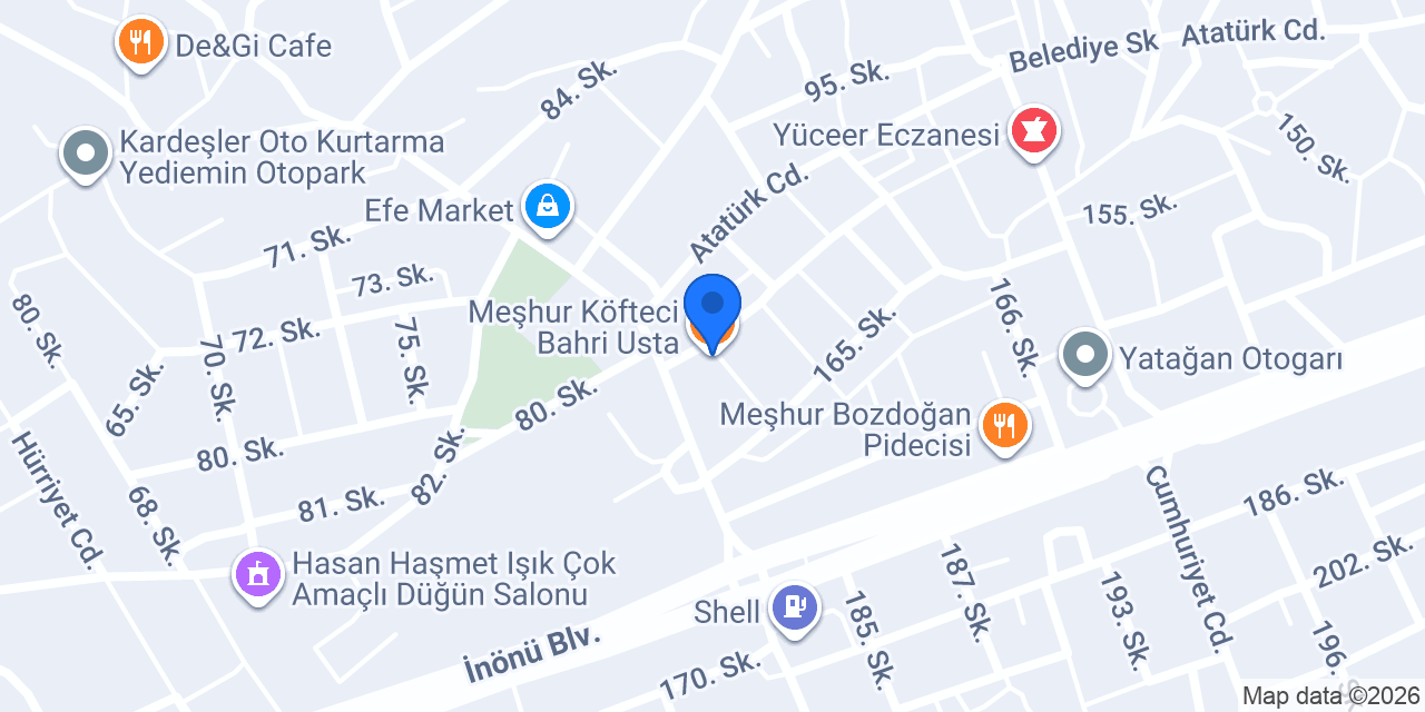 Meşhur Köfteci Bahri Usta konumu