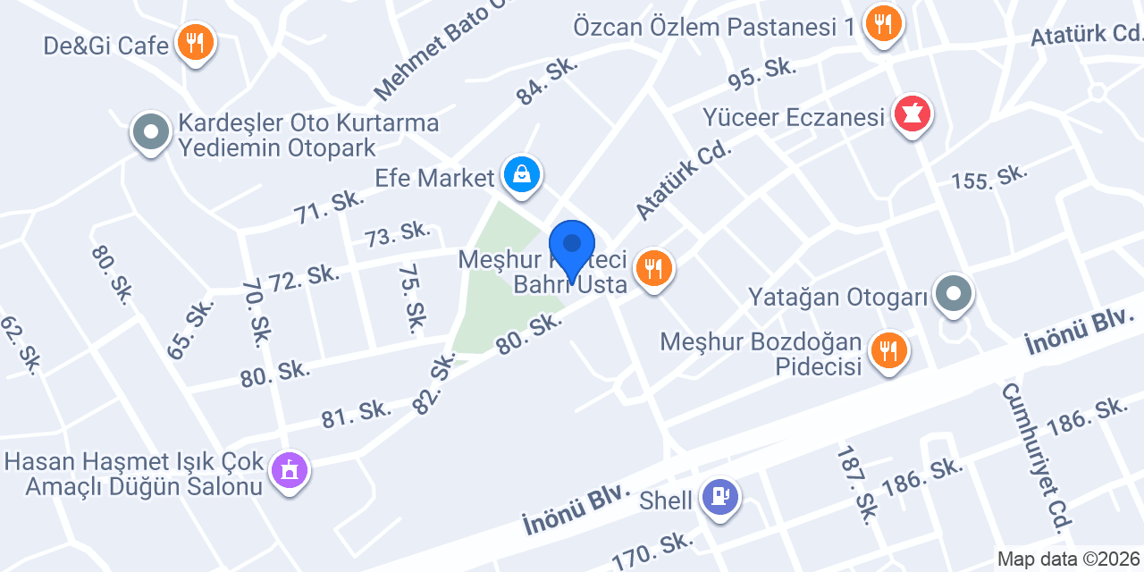 Yatağan Polis Merkezi Amirliği konumu
