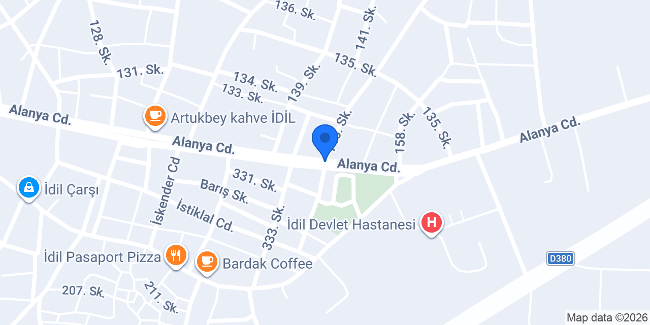 Arin Pastanesi cafe konumu
