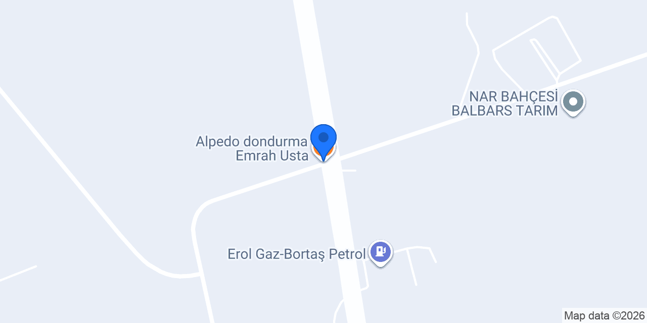 Alpedo dondurma Emrah Usta konumu