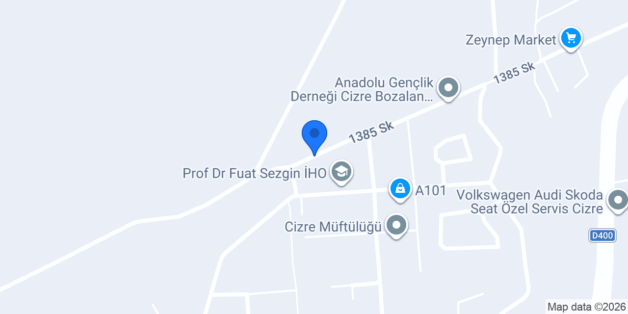 CİZRE ARAÇ KİRALAMA konumu