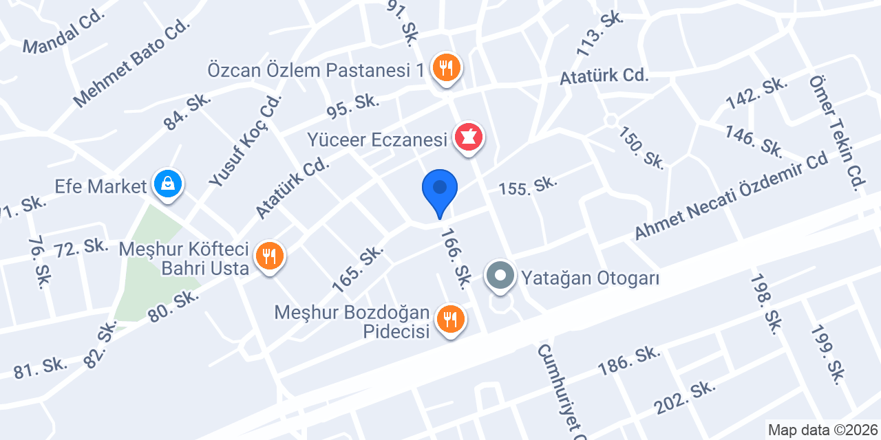 bambi yatak&mobilya&halı konumu