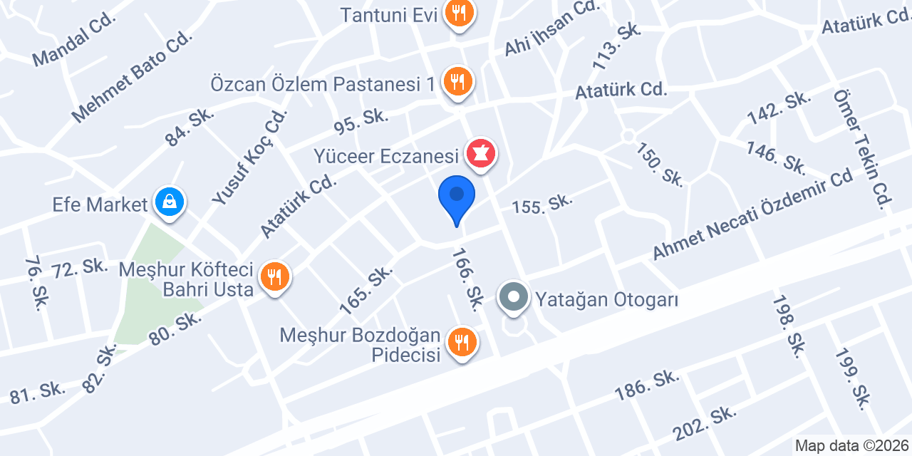 Yatağan İlçe Halk Kütüphanesi konumu