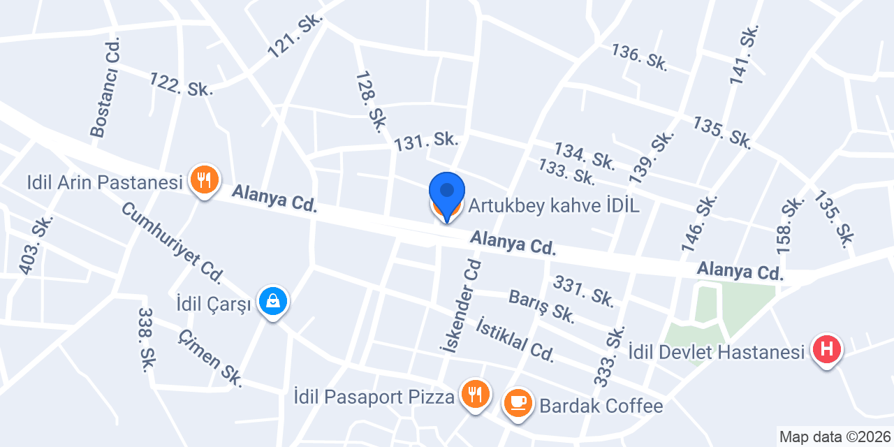 Artukbey kahve İDİL konumu